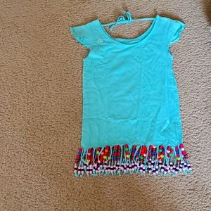 Multi color  beads cap sleeve  shirt